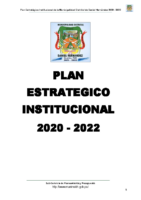 PLAN ESTRATÉGICO INSTITUCIONAL 2020-2022