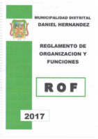 ROF (MUNICIPALIDAD DISTRITAL DE DANIEL HERNADEZ)