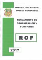 ROF – Reglamento de Organizaciones y funciones
