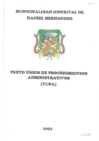 TEXTO ÚNICO DE PROCEDIMIENTOS ADMINISTRATIVOS (TUPA)