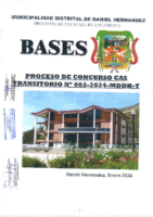 PROCESO DE CONCURSO CAS TRANSITORIO Nº 002-2024-MDDH-T
