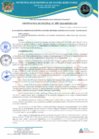 ORDENANZA MUNICIPAL N° 009-2022-MDDH-CM