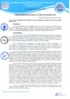 ORDENANZA MUNICIPAL N°006-2020-MDDH