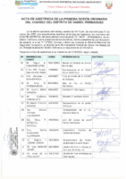 ACTA DE ASISTENCIA DE LA PRIMERA SESIÓN ORDINARIA DEL CODISEC – DANIEL HERNÁNDEZ – 2026