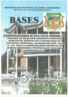 BASES CONVOCATORIA N°002-2026-MDDH-T