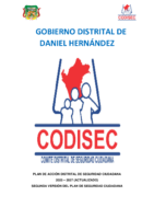 PLAN DE ACCION DISTRITAL DE SEGURIDAD CIUDADANA 2024 – 2027, DANIEL HERNANDEZ ACTUALIZADO