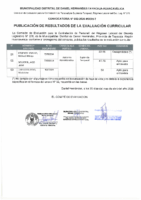 RESULTADOS DE LA EVALUACIÓN CURRICULAR – CONVOCATORIA N°002-2026-MDDH-T